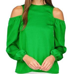 MICHAEL MICHAEL KORS Women's Satin Cold-Shoulder Top